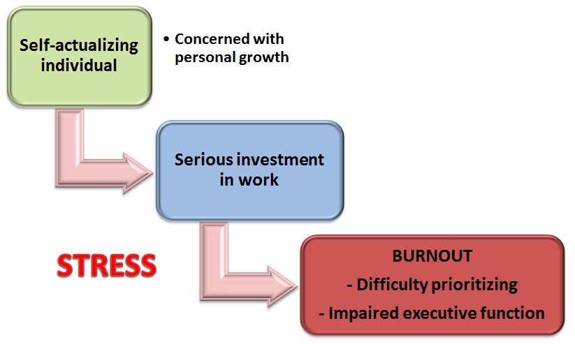 <strong>Figure 4.</strong> Path to burnout (Derived from Maslach & Leiter, 1997)